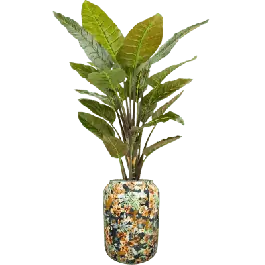 Laatste dagen - Strelitzia in Designed by Lammie Berry Blue - kunstplant