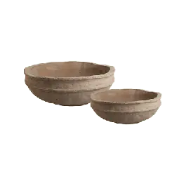 Snelle levering | Terracotta Reed Bowl - set van 2
