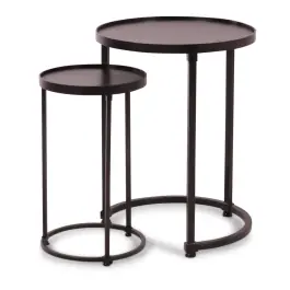 Bijzettafel Genève zwart (set van 2 stuks) | Klantfavoriet