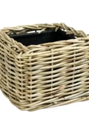 Drypot Rotan Grijs Vierkant - outdoor | Klaar voor verzending