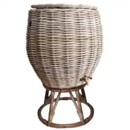 Tijdelijke aanbieding - Regenton Rotan Grijs 130L