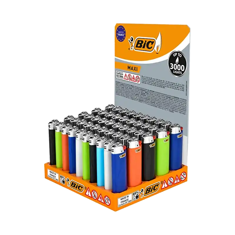 BIC Maxi Standaard Aanstekers 50 Stuks ~ Vuursteen Aanstekers - Nieuw