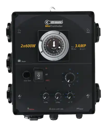 Cli-mate Mini-controller - (2 x 600W + 3 Amp / 4 x 600W + 7 Amp) - Vanaf nu beschikbaar