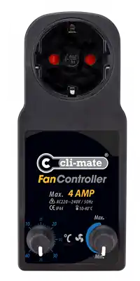 Topkwaliteit - Cli-mate Fan Controller - 4Amp ~ Temperatuur Gestuurde Regelaar
