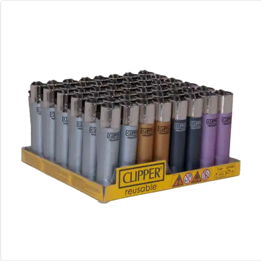 Klantfavoriet - Clipper Classic Metallic ~ Aanstekers 48 stuks