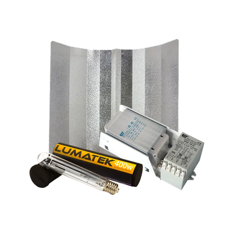 Fabrieksprijs - ELT + Hamerslagkap + Lumatek Dual Spectrum 400 Watt ~ Complete Verlichting Set