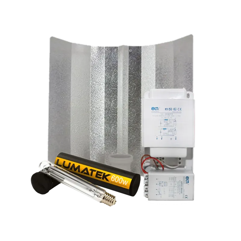 Veilig winkelen - ELT + Hamerslagkap + Lumatek Dual Spectrum 600 Watt ~ Complete Verlichting Set