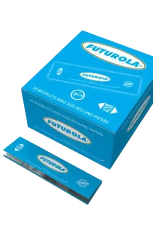 Erg populair - Futurola King Size Blue 50 stuks vloeipapier