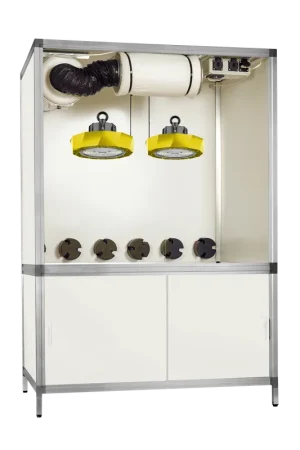 Extra korting | G-tools Bonanza 1m2 met 2x Spectrabox UFO 200 Watt ~ Complete Kweekkast