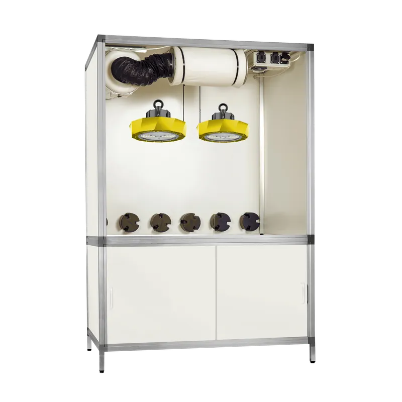 Extra korting | G-tools Bonanza 1m2 met 2x Spectrabox UFO 200 Watt ~ Complete Kweekkast