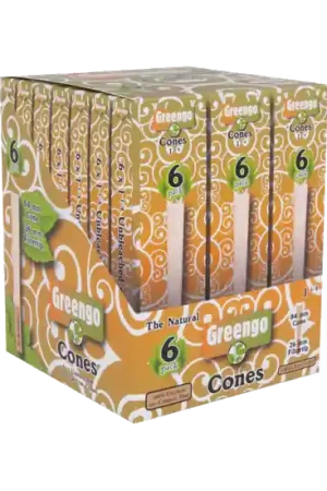 Greengo Cones 1 1/4" ongebleekt - 21 x 6-pack | Direct van de fabrikant