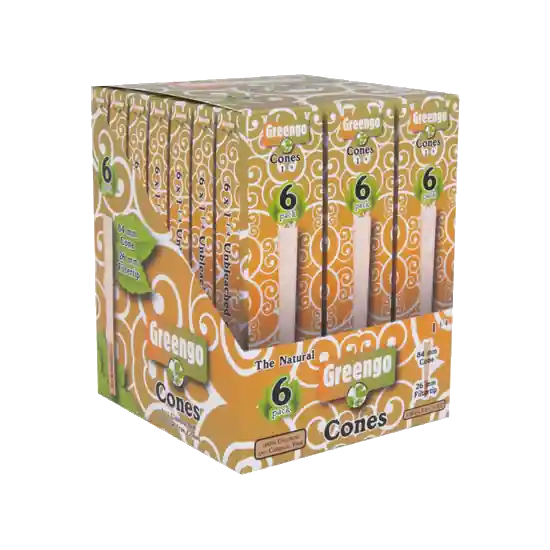 Greengo Cones 1 1/4" ongebleekt - 21 x 6-pack | Direct van de fabrikant