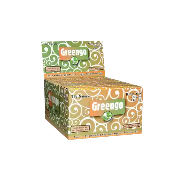Greengo Unbleached King Size Regular 2 in 1 24 stuks ~ Vloei & Tip - Nu beschikbaar