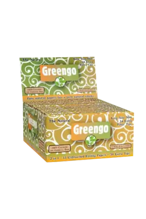 Greengo Unbleached King Size Slim 2 in 1 24 stuks ~ Vloei & Tip | Direct kopen