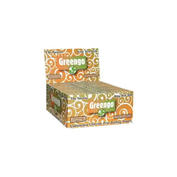 Goed beoordeeld - Greengo Unbleached King Size Slim 50 stuks ~ Ongebleekte Vloei
