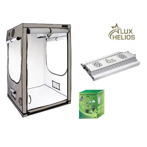 Tijdelijke aanbieding | Home Complete Grow Box - 100x100x200cm + Lux Helios LED 200W