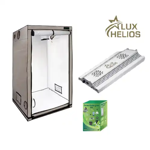 Bijna uitverkocht - Home Complete Grow Box - 80x80x180cm + Lux Helios LED 200W