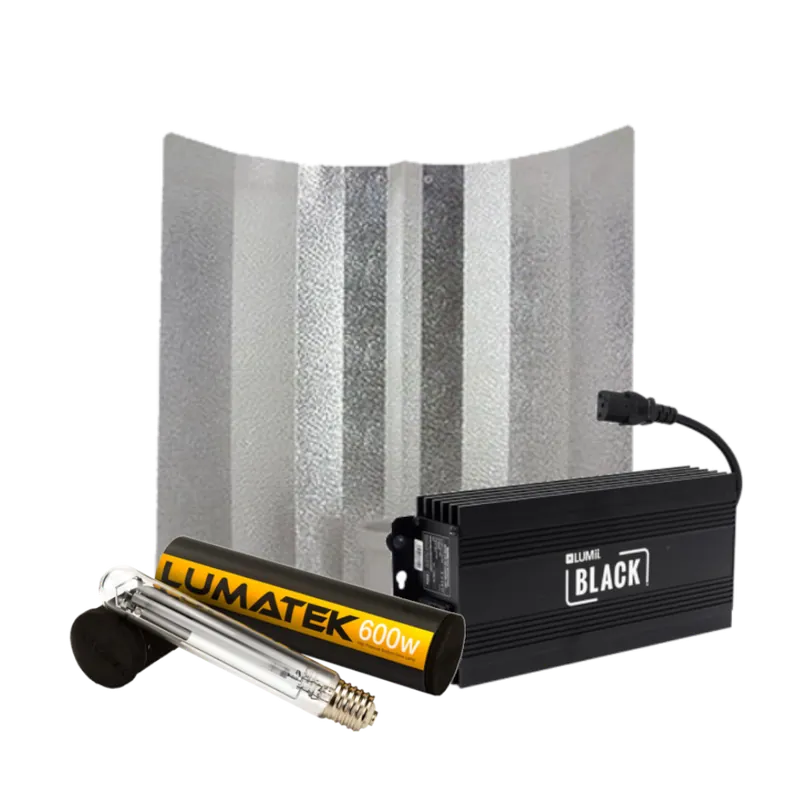 Lumii Black + Hamerslagkap + Lumatek Dual Spectrum 600 Watt ~ Complete Verlichting Set | Net gelanceerd