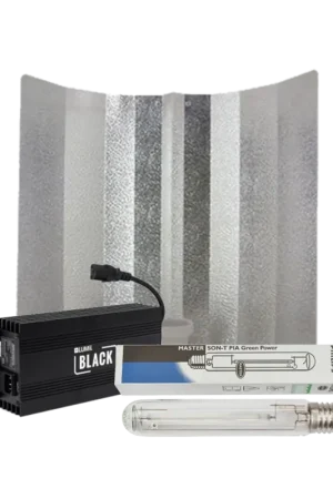 Voeg toe aan winkelwagen - Lumii Black + Hamerslagkap + Philips Greenpower 600 Watt ~ Complete Verlichting Set
