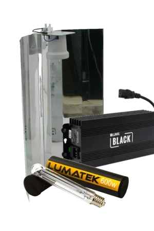 Lumii Black + Spiegelkap + Lumatek Dual Spectrum 600 Watt ~ Complete Verlichting Set | Beste prijs