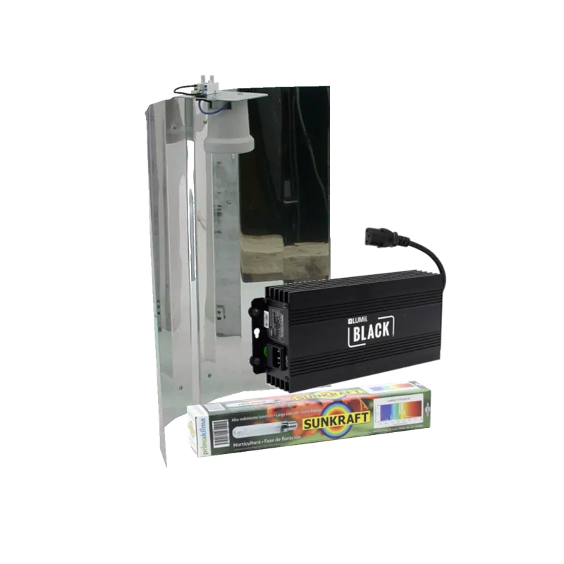 Veel gevraagd | Lumii Black + Spiegelkap + Sunkraft 600 Watt ~ Complete Verlichting Set