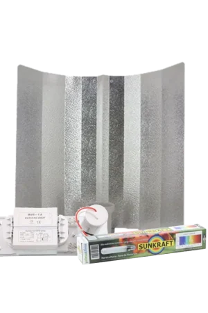 Nog maar enkele beschikbaar - Mari + Hamerslagkap + Sunkraft 600 Watt ~ Complete Verlichting Set