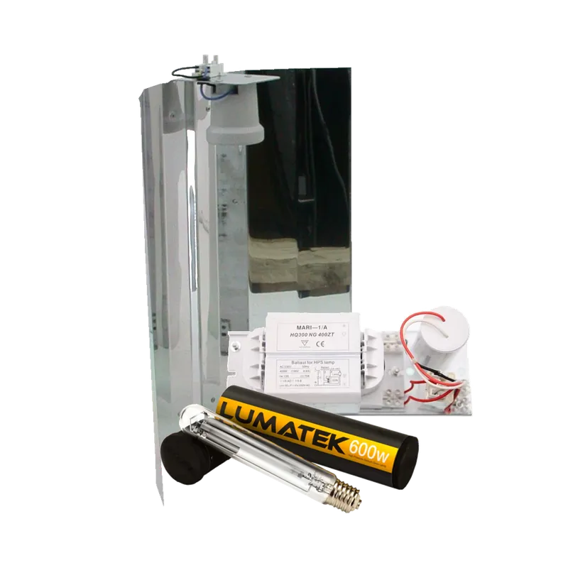 Voordeelprijs | Mari + Spiegelkap + Lumatek Dual Spectrum 600 Watt ~ Complete Verlichting Set