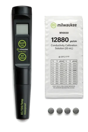Milwaukee EC59 EC60 PRO 3-in-1 - Waterdichte EC / TDS / Temp Tester met Vervangbare Sonde - Korting