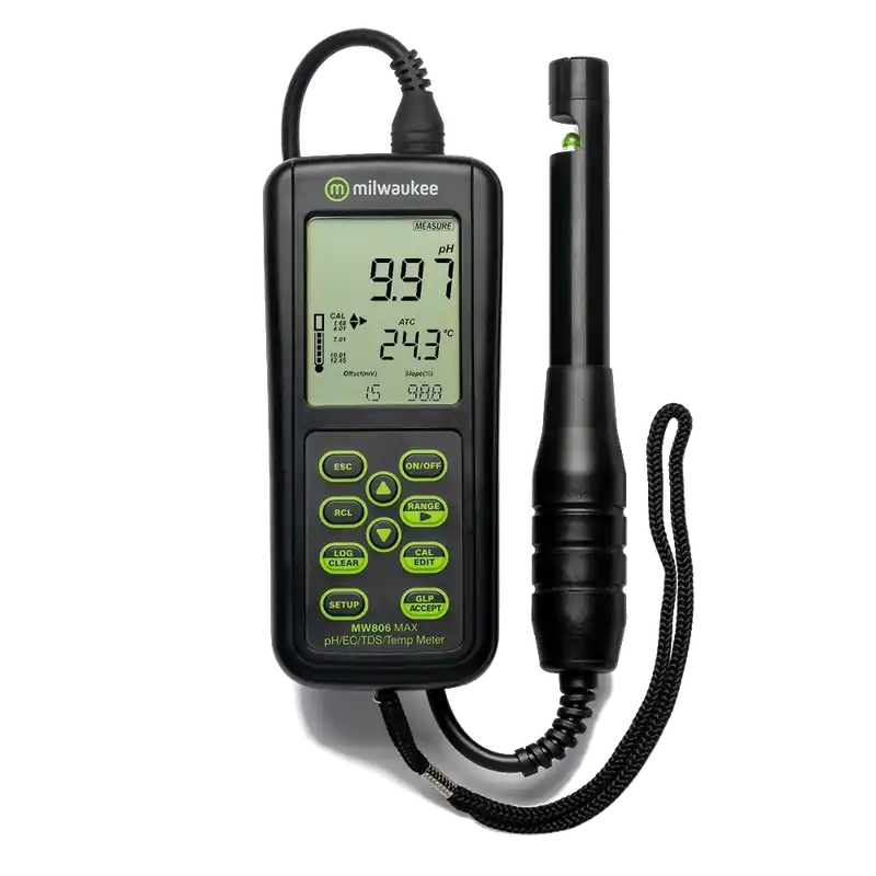 Voeg toe aan winkelwagen - Milwaukee MW806 MAX 4-in-1 - pH / EC / TDS / Temperatuur Combo meter