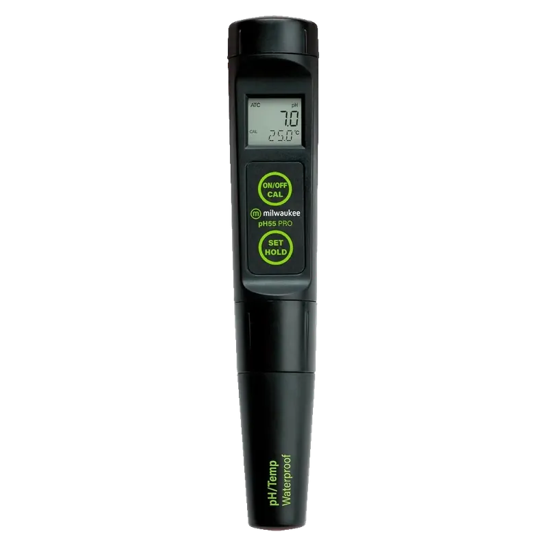 Extra voordeel - Milwaukee pH55 PRO - Waterdichte pH & Temperatuur tester met Vervangbare Sonde