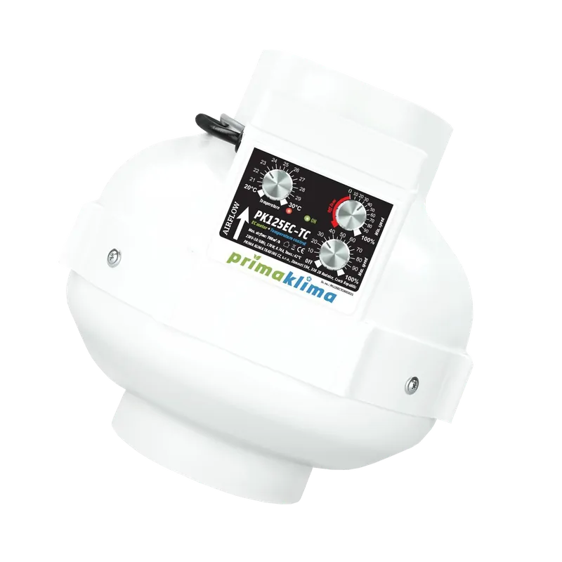Nieuw in het assortiment - Prima Klima 125 EC-TC Buisventilator 680m3 125mm
