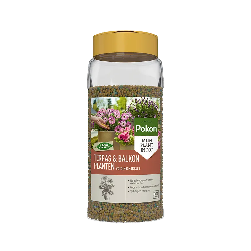 Lage prijs - Pokon Terras & Balkon Planten Voedingskorrels - 800g / 1.8kg