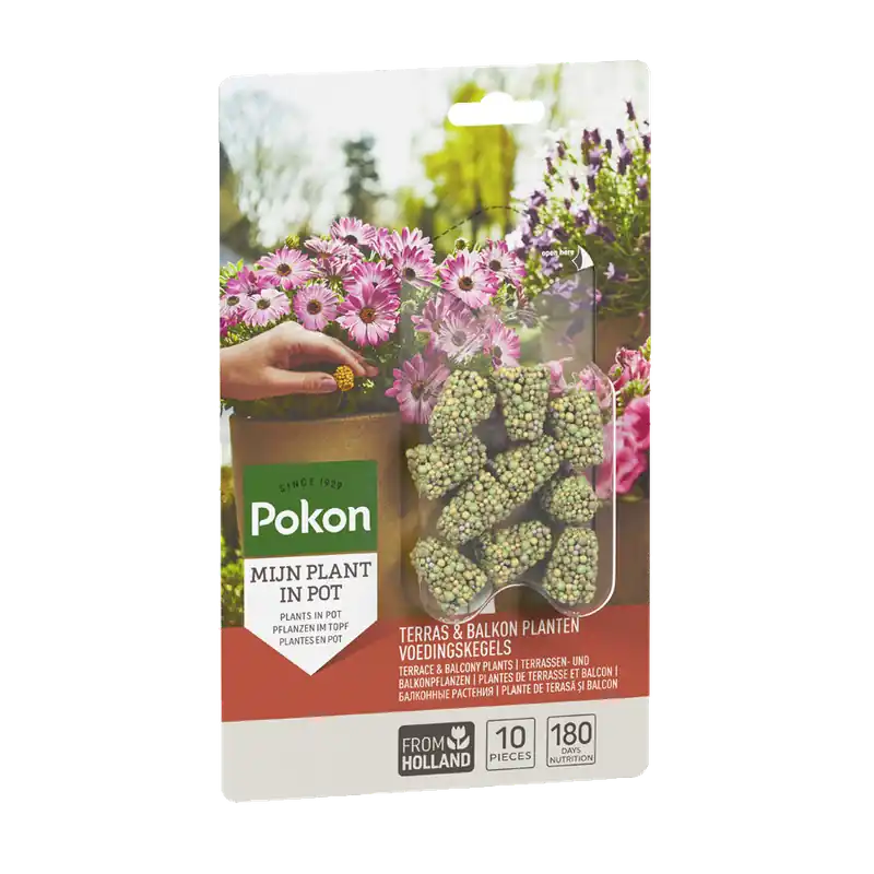 Bijna uitverkocht | Pokon Terras & Balkon Voedingskegels - 10 stuks