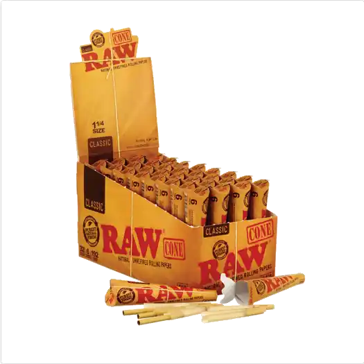 RAW 1 1/4 Cones Basic - 32 x 6-pack - Topproduct