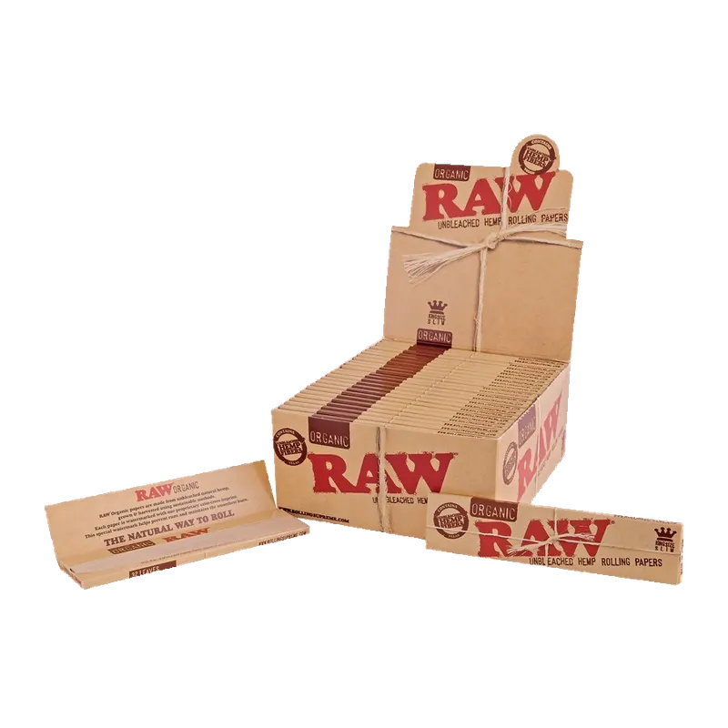 RAW Organic King Size Slim 50 stuks ~ Vloei | Hoge kwaliteit