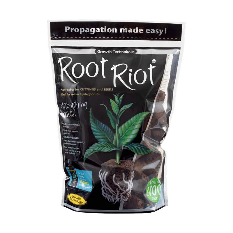 Nieuw binnen - Clonex Root Riot Refill Bag ~ Stekpluggen 50 of 100 stuks