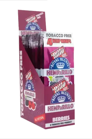 Royal Blunts Hemparillo - Berries 15 x 4 stuks ~ 100% nicotine & tabaksvrij | Extra voordeel