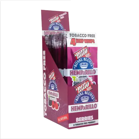 Royal Blunts Hemparillo - Berries 15 x 4 stuks ~ 100% nicotine & tabaksvrij | Extra voordeel