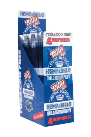 Hoog gewaardeerd | Royal Blunts Hemparillo - Blueberry 15 x 4 stuks ~ 100% nicotine & tabaksvrij