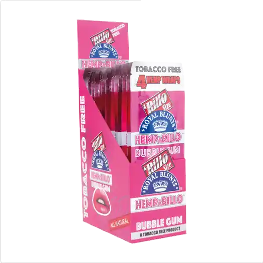 Royal Blunts Hemparillo - Bubblegum 15 x 4 stuks ~ 100% nicotine & tabaksvrij - Professionele kwaliteit