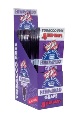 Royal Blunts Hemparillo - Grape 15 x 4 stuks ~ 100% nicotine & tabaksvrij | Populair bij klanten