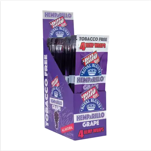 Royal Blunts Hemparillo - Grape 15 x 4 stuks ~ 100% nicotine & tabaksvrij | Populair bij klanten