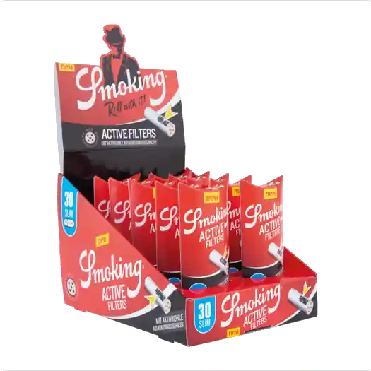 Smoking Active Filters - 10 x 30 stuks ~ Koolstof Filters | Voorraad bijna op