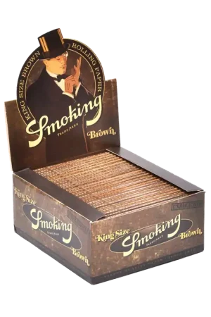 Smoking Brown King Size Slim 50 stuks ~ Ongebleekte Vloei - Fabrieksprijs