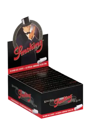 Nieuwe release | Smoking King Size Black 2 in 1 24 stuks ~ Vloei & Tip