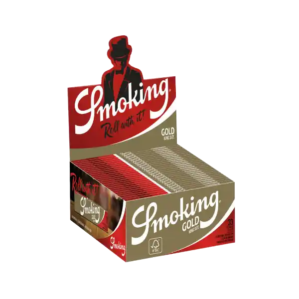 Erg populair | Smoking King Size Slim Gold 50 stuks ~ Vloei