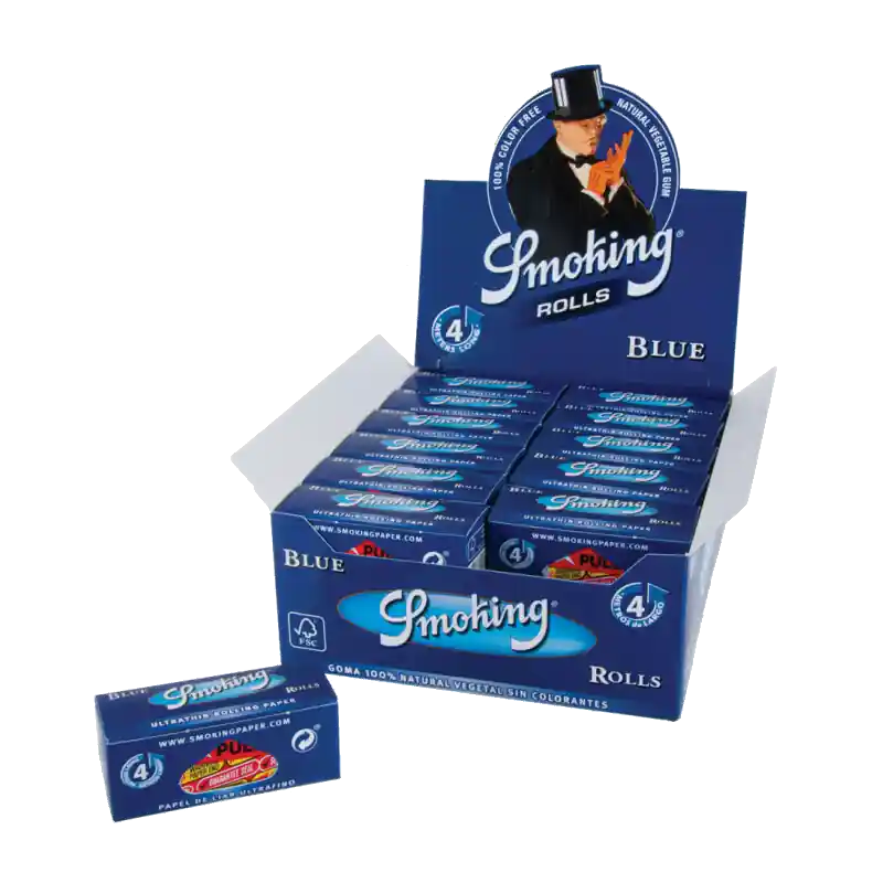 Smoking Rolls Blue 53mm 24 Stuks ~ 4 meter Rol Vloei - Direct van de fabrikant