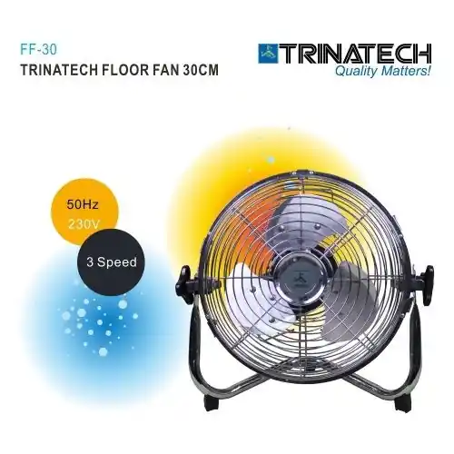 Veilige betaling - Trinatech FF-30 - 30cm 40 watt - Vloerventilator