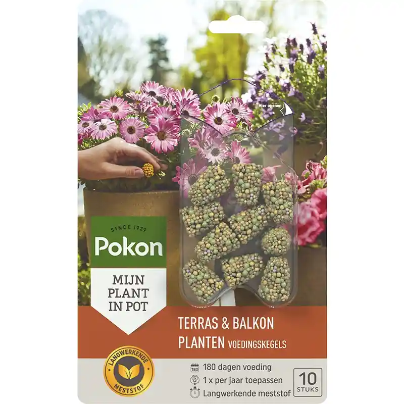 Pokon Terras & Balkon Planten Voedingskegels 10 stuks OP=OP - Dagdeal
