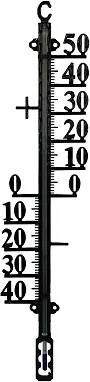 Nieuw binnengekomen - Buitenthermometer metaal zwart